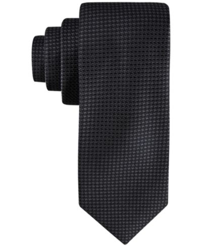 Calvin Klein Men's Indigo Houndstooth Tie