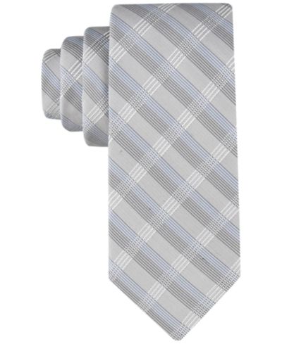 Calvin Klein Men's Creme Plaid Tie