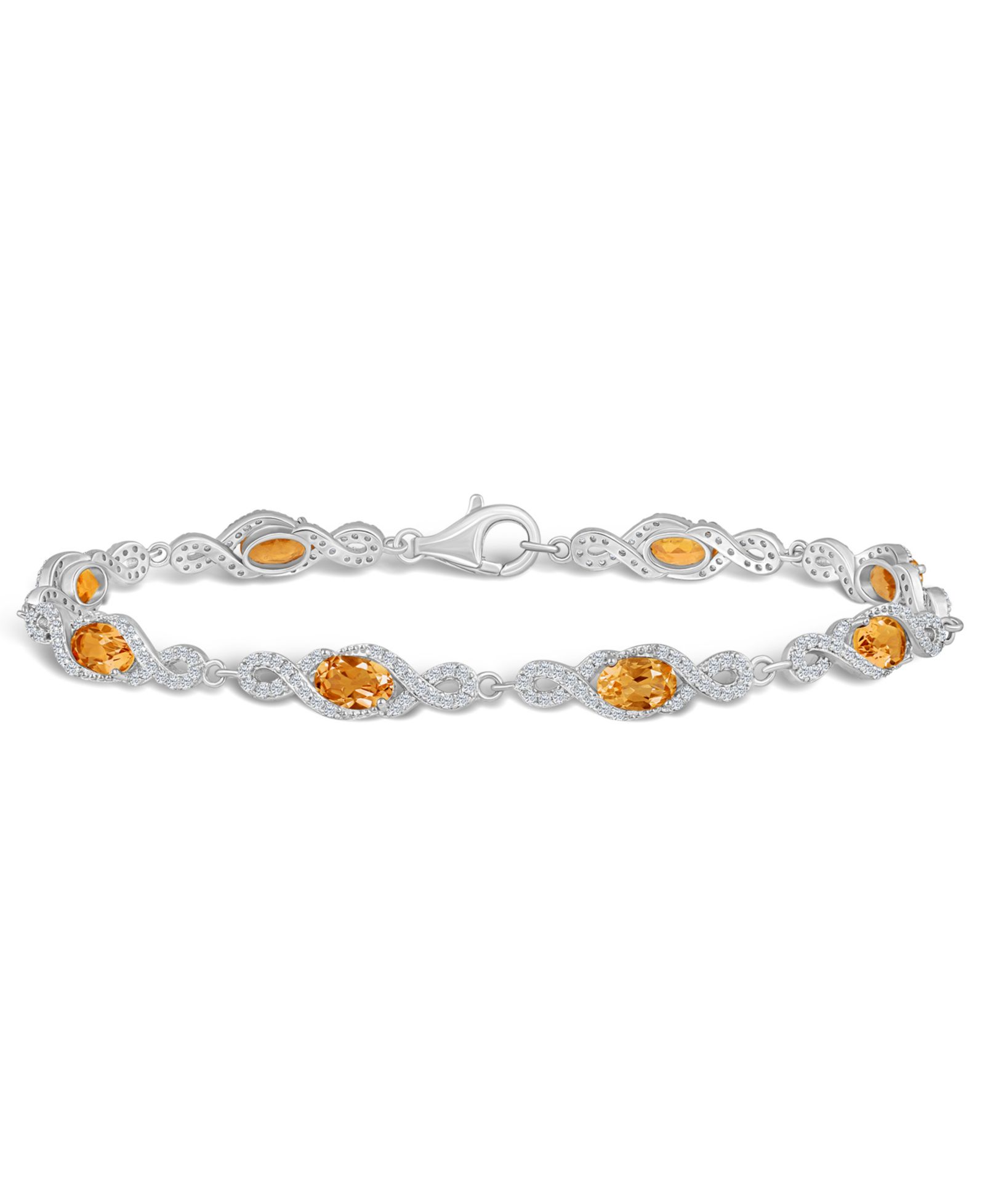 Браслет Citrine and White Topaz в Sterling Silver