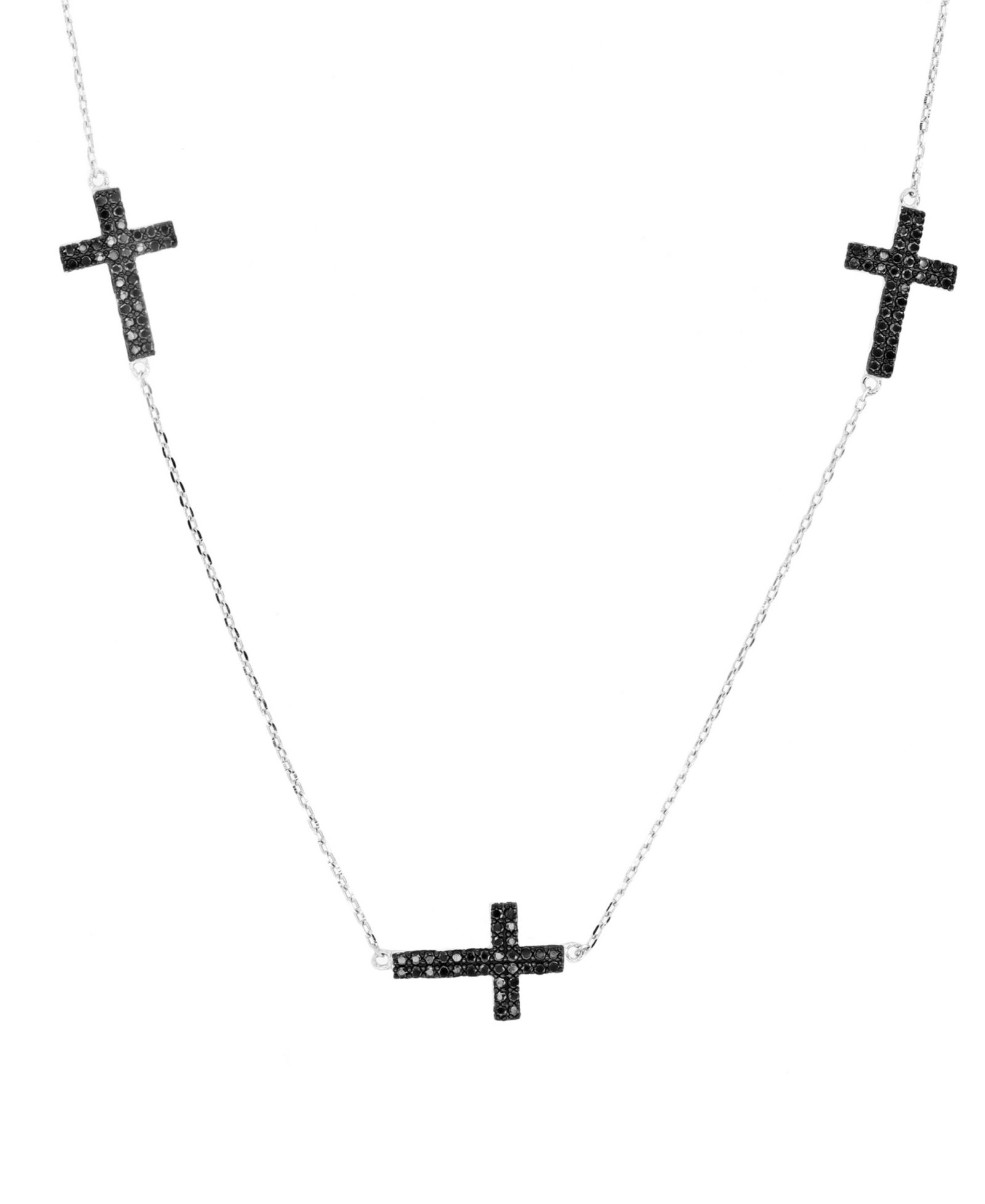 Ожерелье Macy's Spinel Crosses в стерлинговом серебре