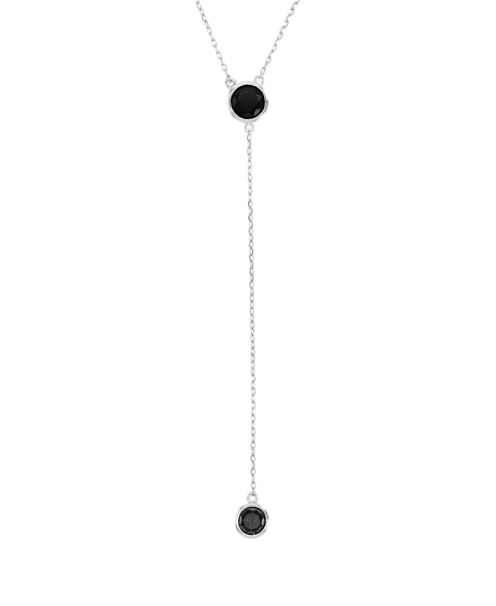 Ожерелье Macy's Spinel Bezel "Y" (2 ct. t.w.) из стерлингового серебра
