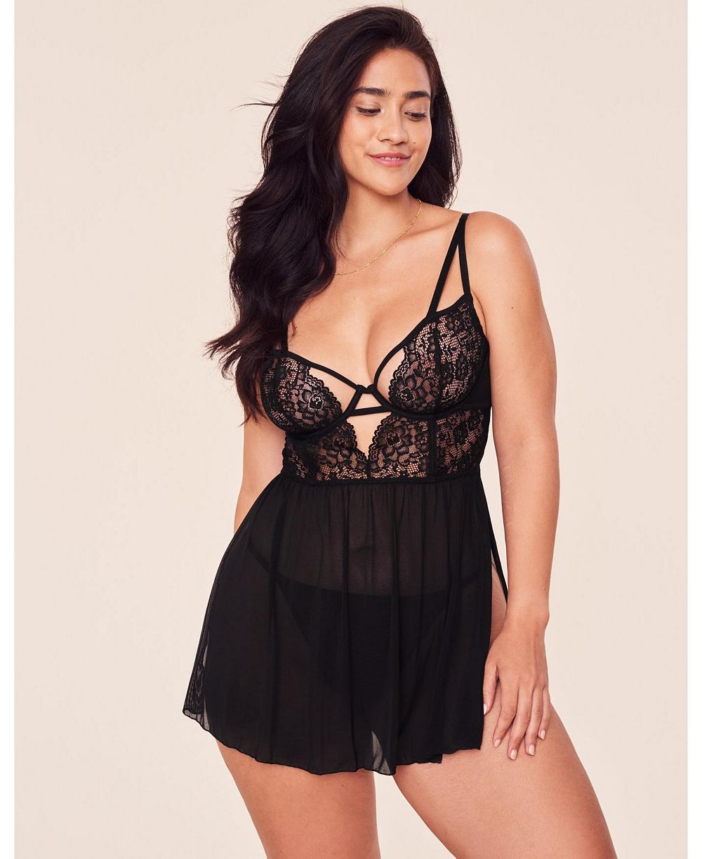 Комплект нижнего белья Adore Me Plus Size Rae Unlined Babydoll и G-String