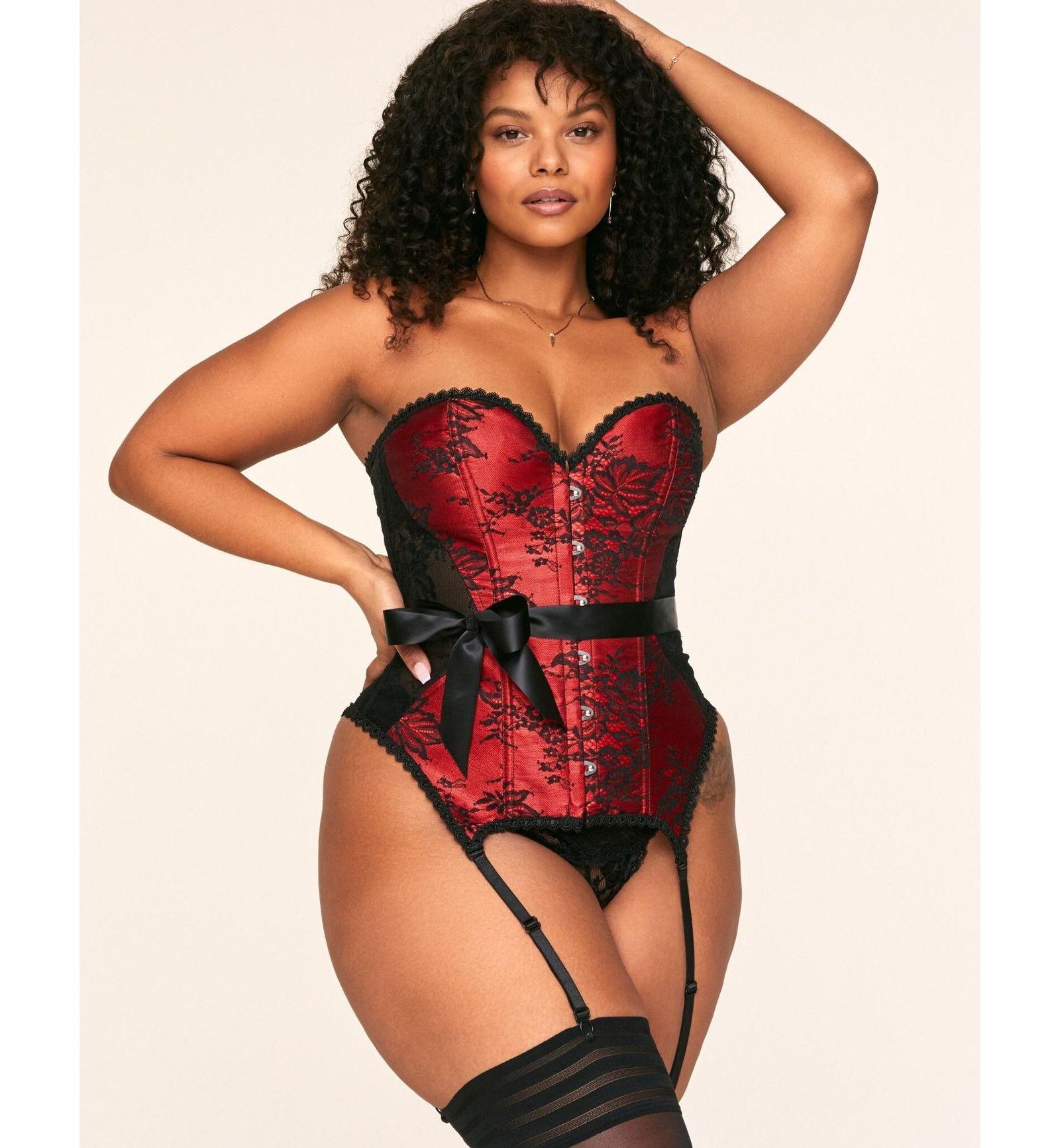 Женский комплект Adore Me Plus Size Jasmine Boned Strapless Corset & Thong
