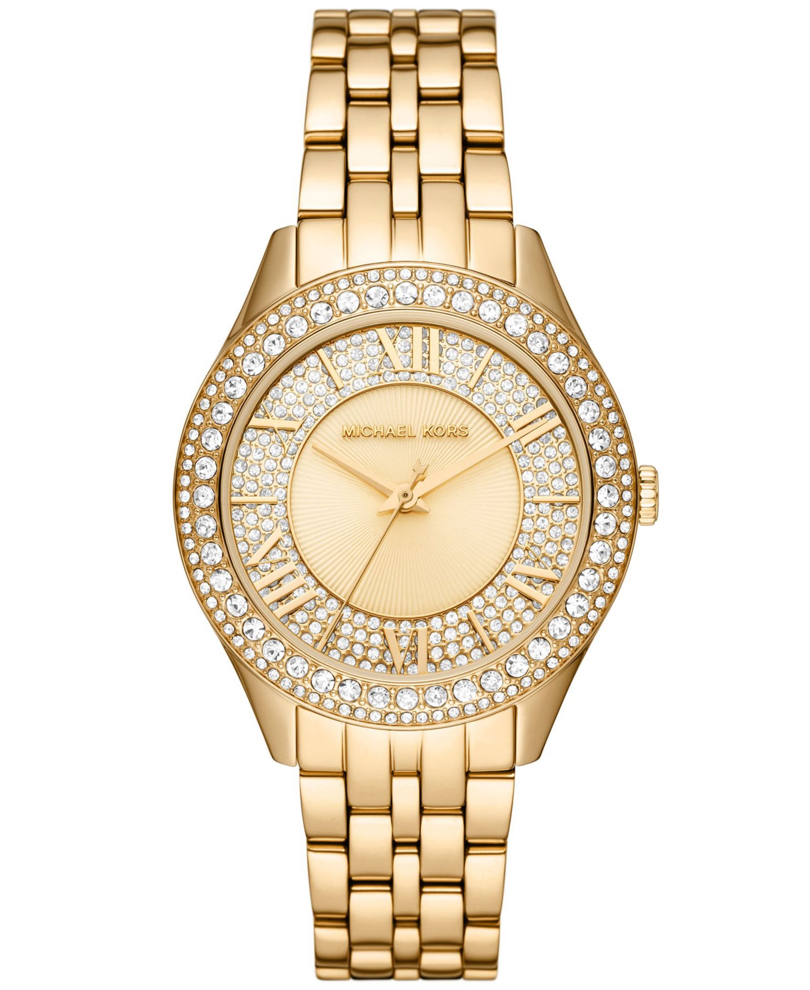 Michael Kors Женские часы Harlowe Three-Hand Gold-Tone Stainless Steel, 38mm