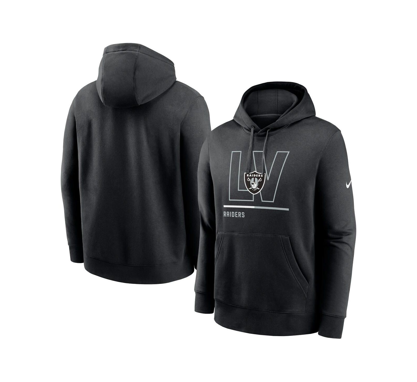 Мужское худи Nike Black Las Vegas Raiders City Code Club Fleece Pullover