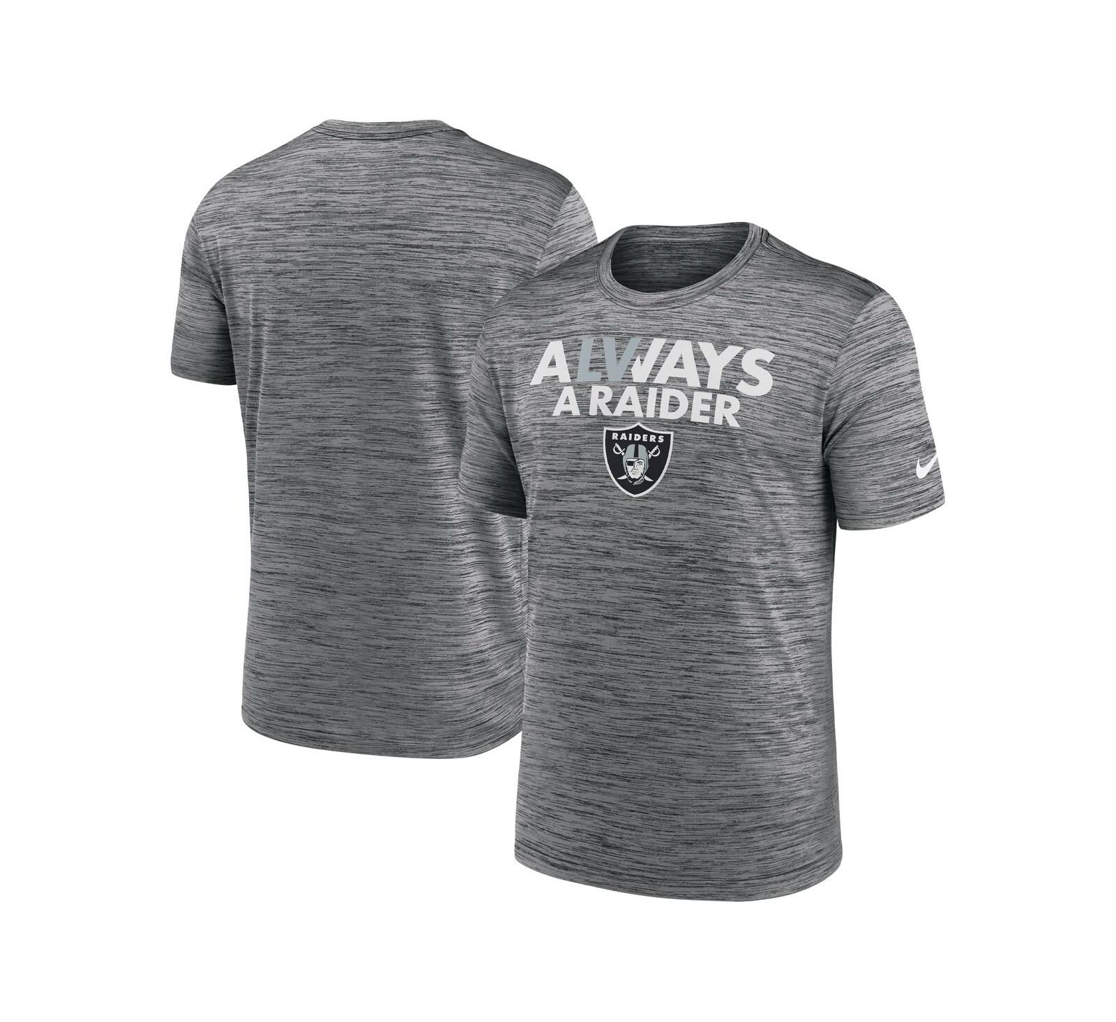 Мужская футболка Nike Anthracite Las Vegas Raiders Local Velocity