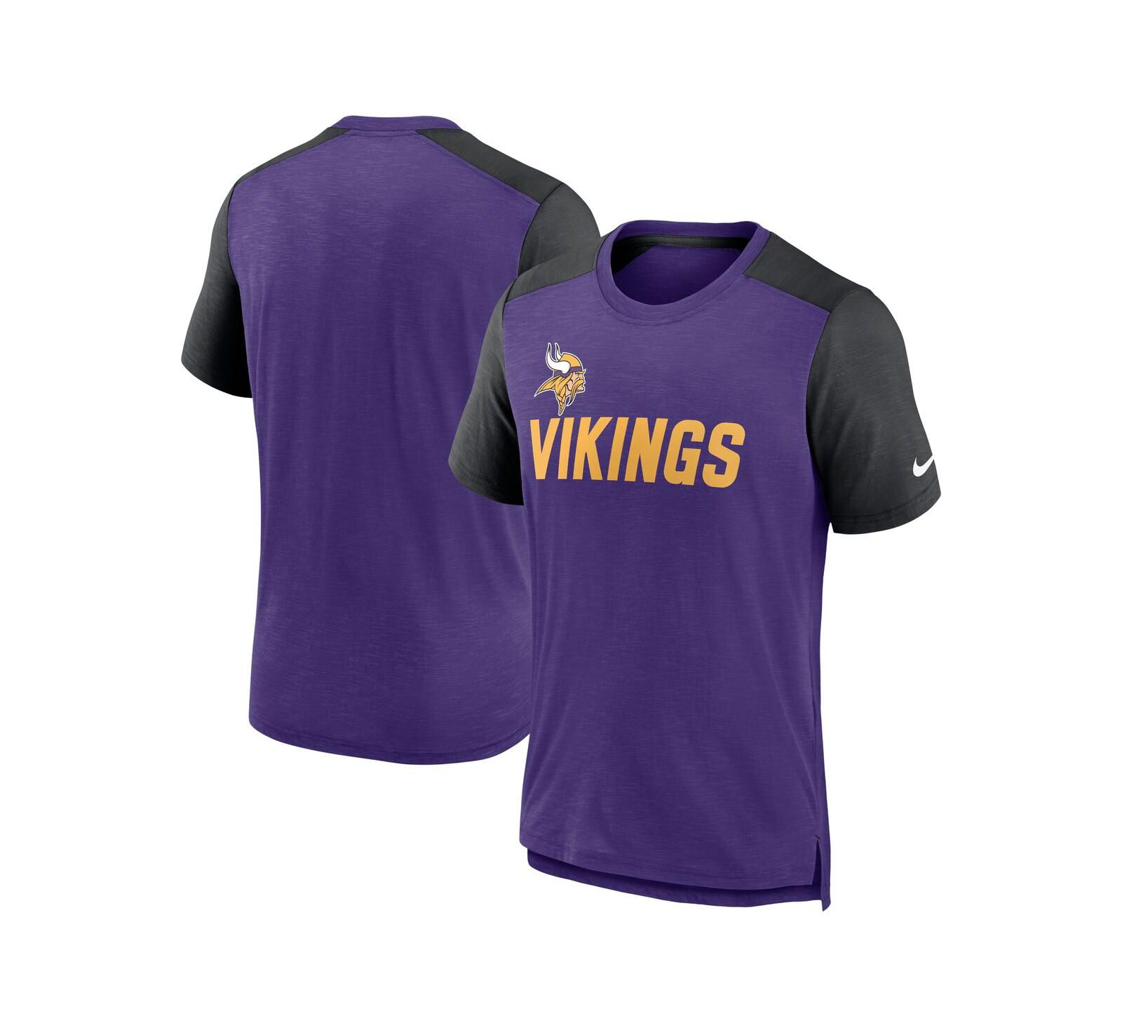 Мужская футболка Nike Minnesota Vikings Color Block Team Name Heathered Purple/Black