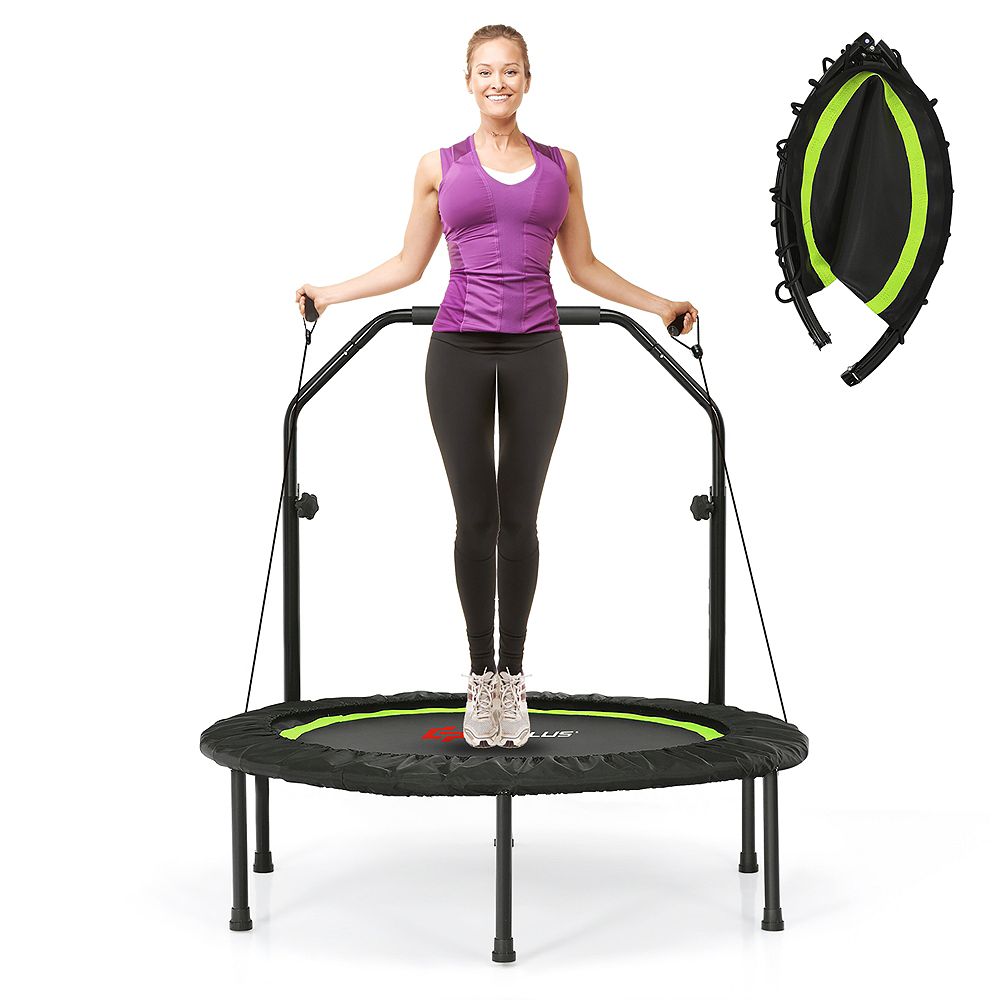 40" Foldable Adjustable Trampoline Fitness Rebounder with Resistance