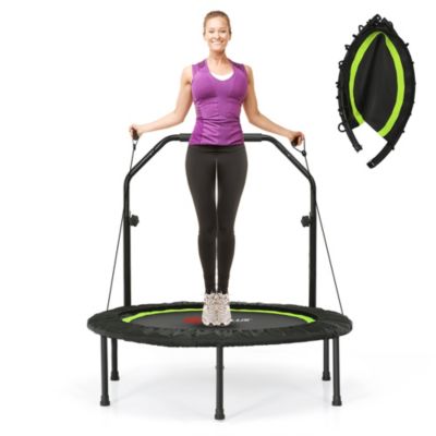 40" Foldable Adjustable Trampoline Fitness Rebounder with Resistance