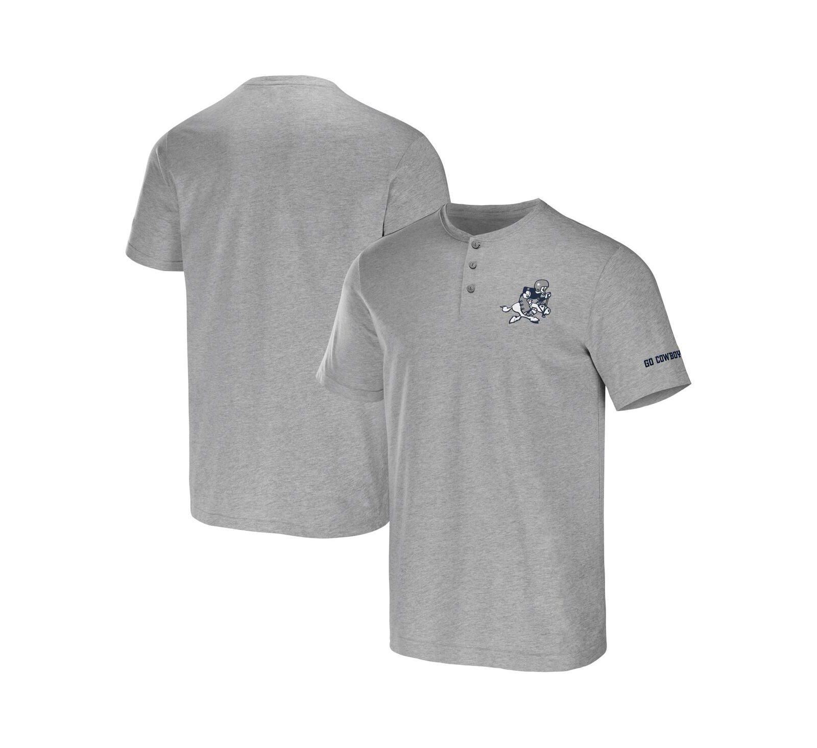 Мужская футболка Fanatics NFL x Darius Rucker Collection Heather Gray Dallas Cowboys Henley