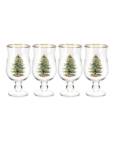 Spode Christmas Tree тюльпанообразные бокалы, набор из 4 шт