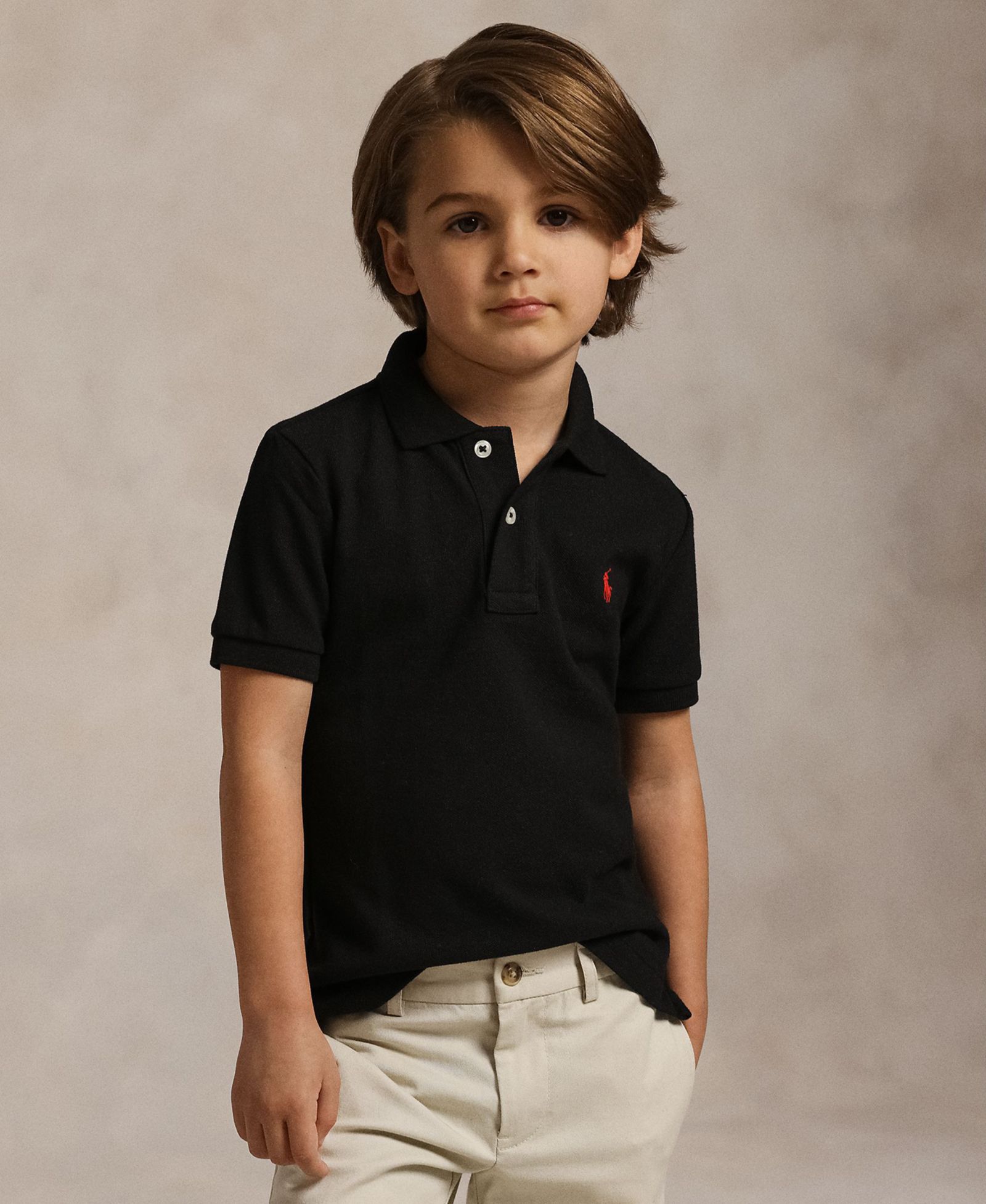 Детская рубашка Polo Ralph Lauren Boys' 2T-7 Cotton Mesh Polo