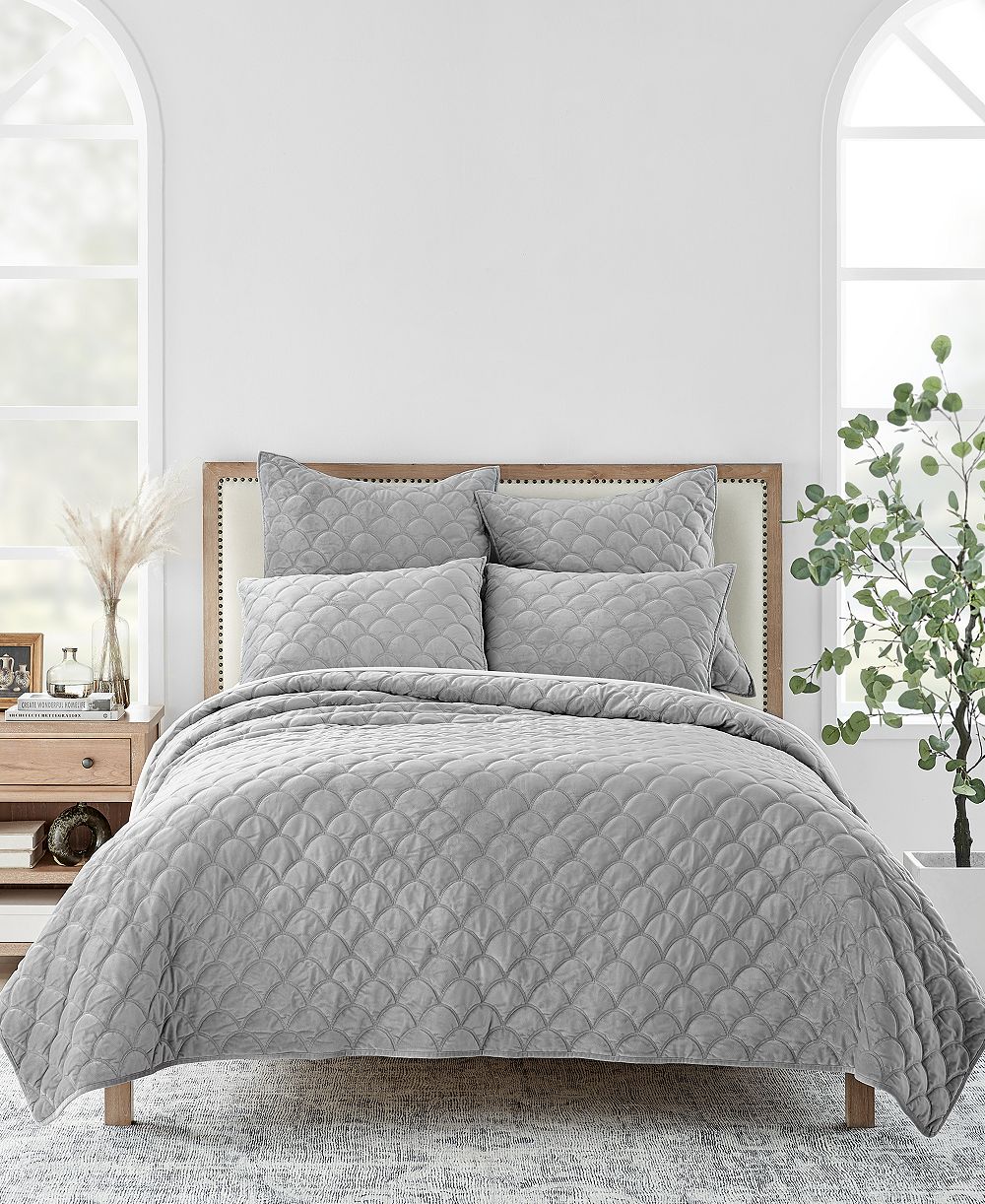 Levtex Home бархатное стеганое одеяло 3 предмета, Full/Queen