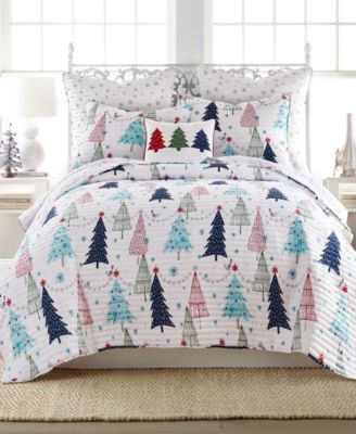 Levtex Home White Pine Whimsical Trees 3-Pc. Quilt Set, King