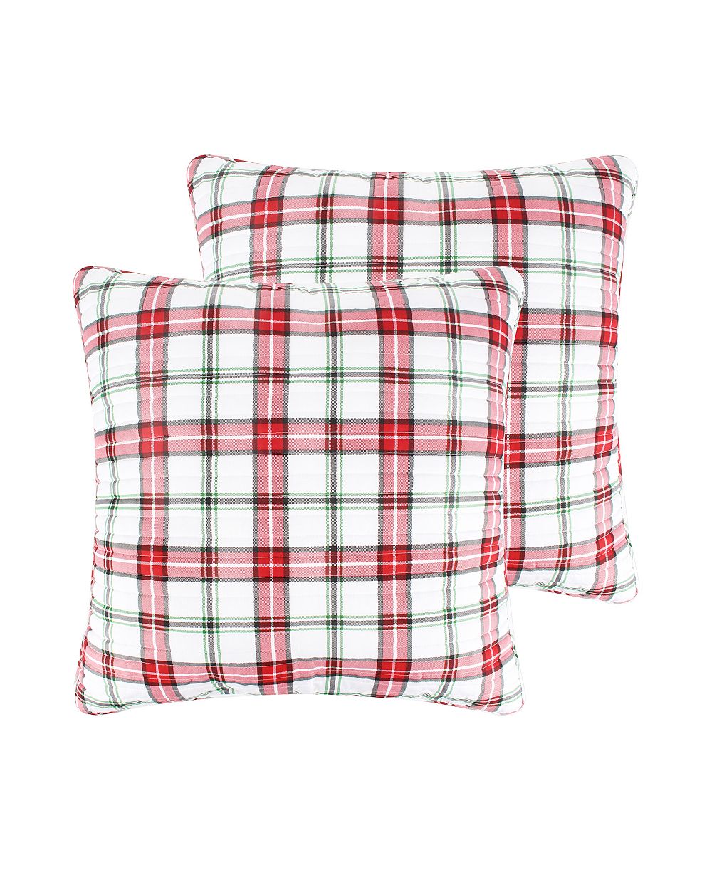 Levtex Home Набор из 2 наволочек Meowy Christmas в клетку, European
