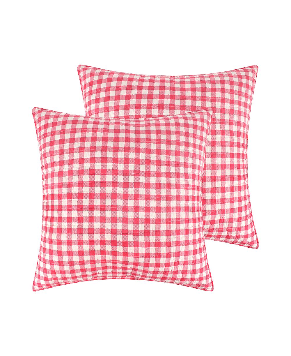 Levtex Home for Christmas Festive Plaid 2-Piece Sham Set, European
