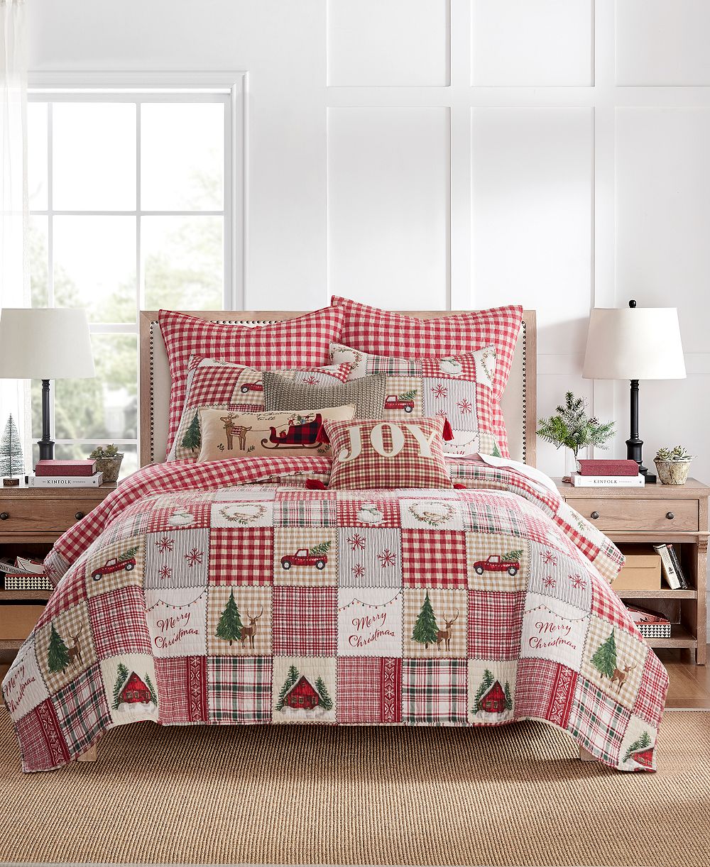 Levtex Home for Christmas Festive Plaid 2-Piece Quilt Set, Twin/Twin XL