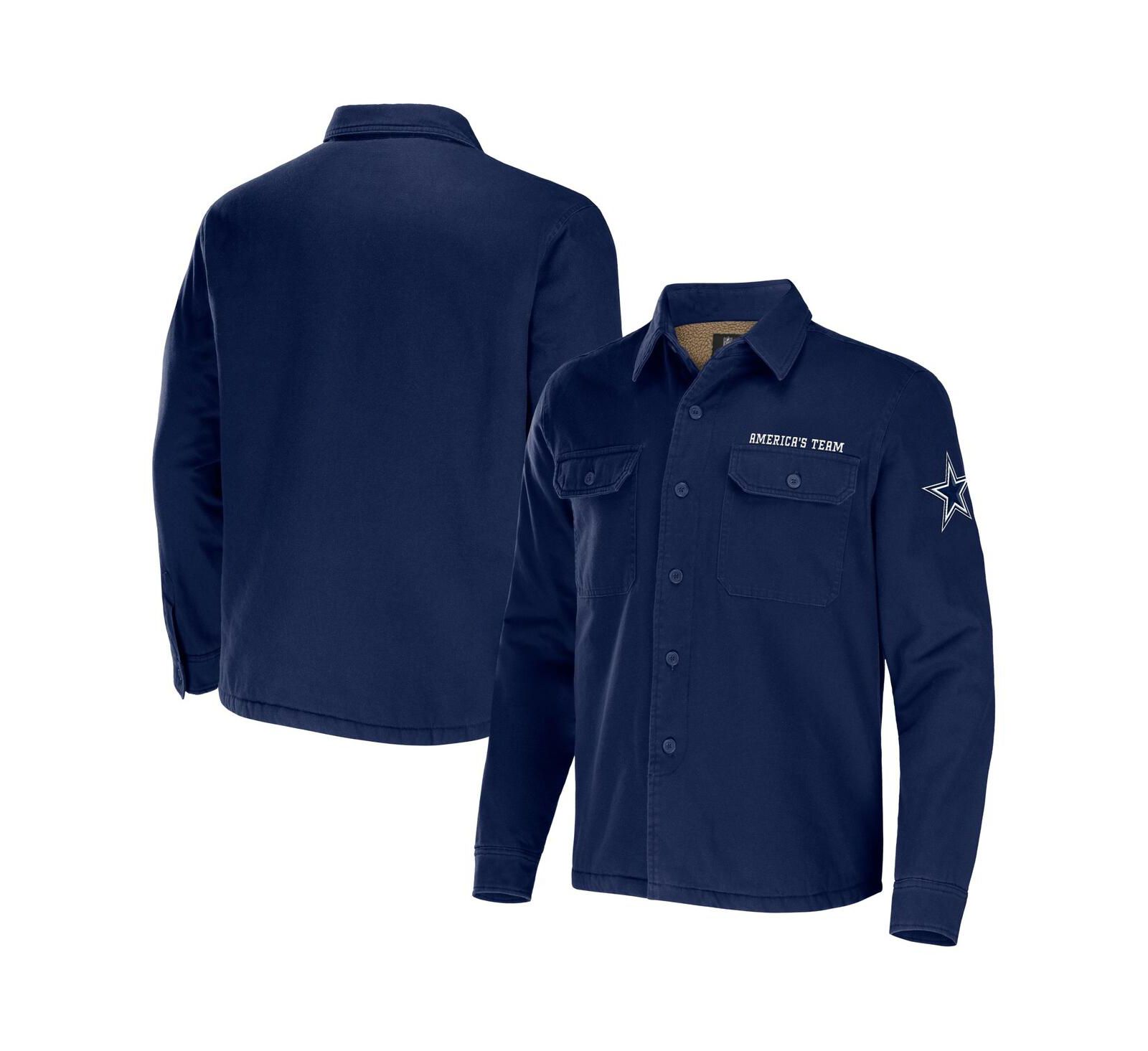 Мужская рубашка-куртка NFL x Darius Rucker Collection by Fanatics, темно-синяя, Dallas Cowboys, из канваса