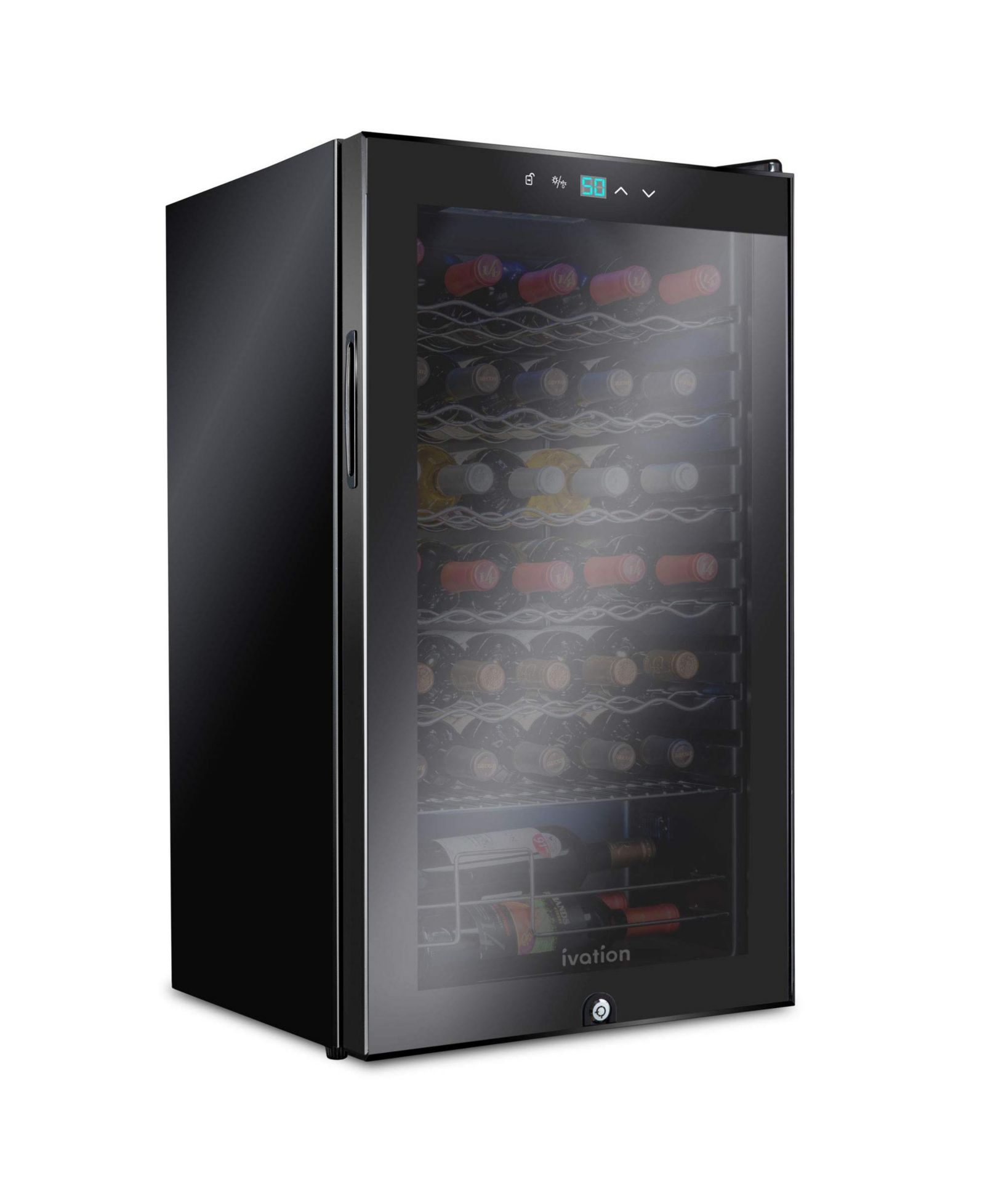 Ivation 34-Bottle Freestanding Wine Cooler Refrigerator