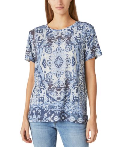 Женская хлопковая футболка Lucky Brand Printed Crewneck