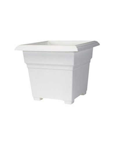 Квадратный напольный кашпо Novelty Countryside White 14 Inch