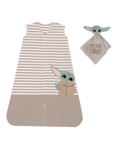 Детский подарочный набор Lambs & Ivy Star Wars Mandalorian Baby Yoda Wearable Blanket/Lovey 2pc