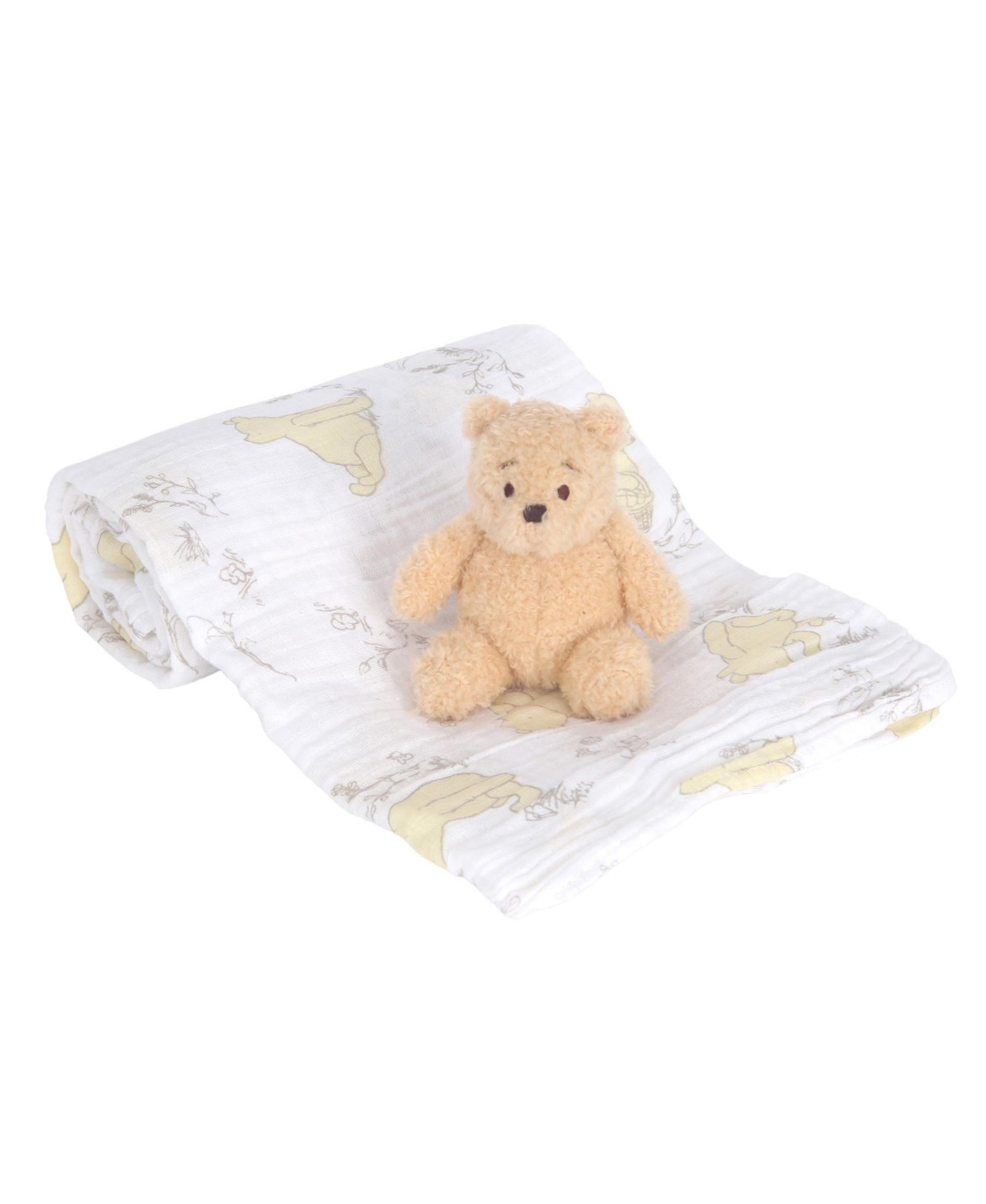 Lambs & Ivy Baby Lambs and Ivy Disney Winnie the Pooh Swaddle Blanket and Plush Toy Gift Set