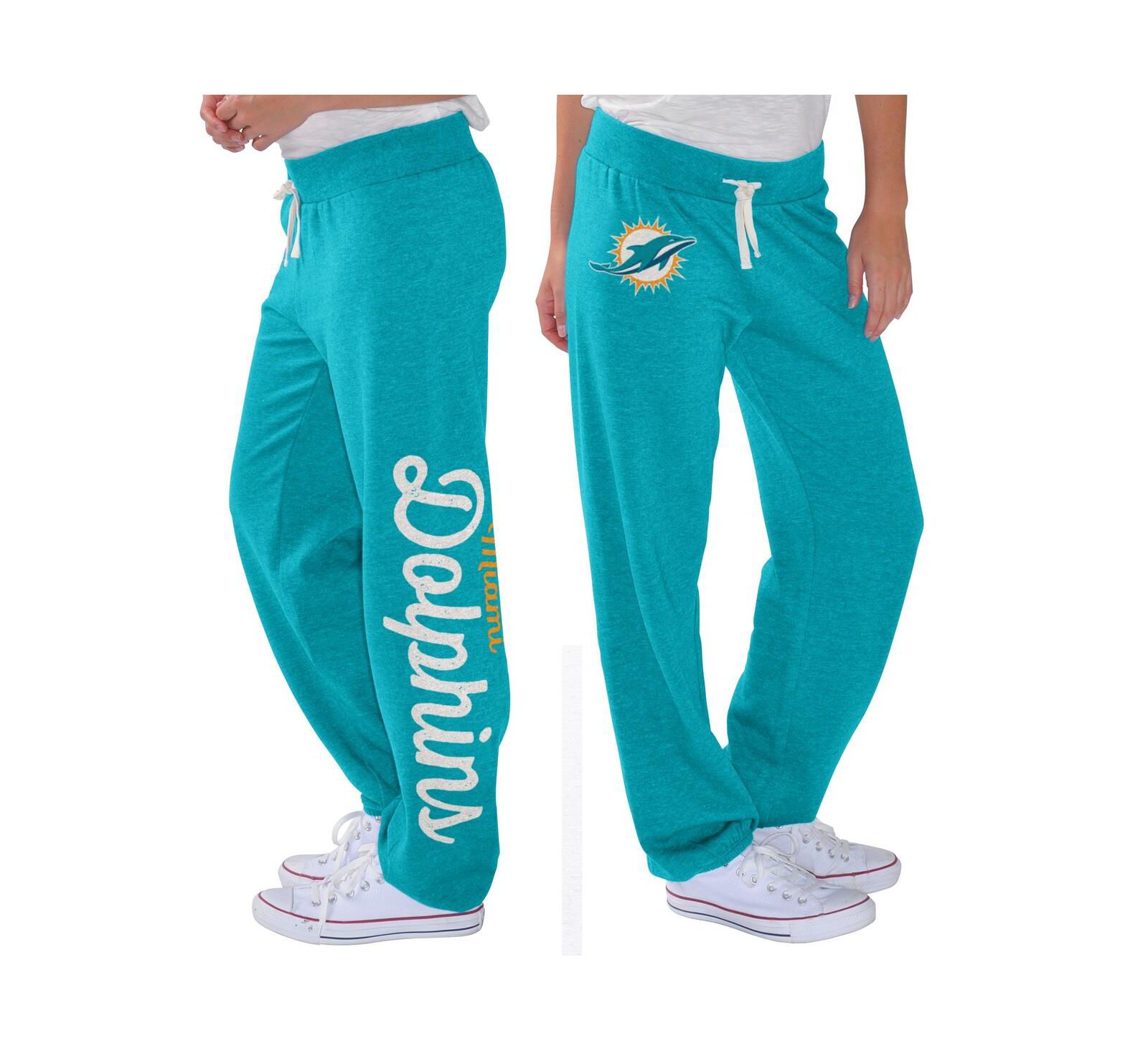 Женские брюки G-III 4Her by Carl Banks Aqua Miami Dolphins Scrimmage Fleece