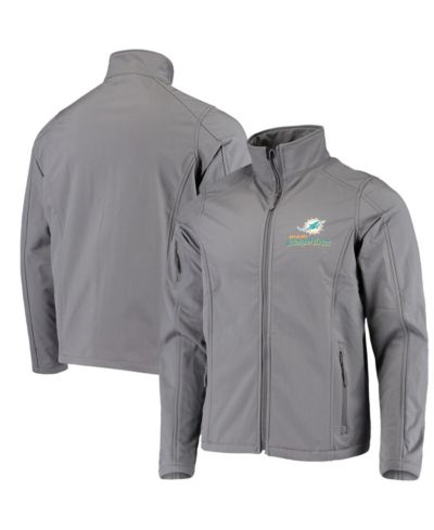 Men's Dunbrooke Charcoal Miami Dolphins Sonoma Softshell Full-Zip Jacket