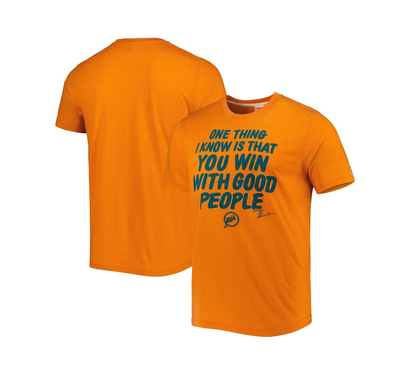Men's Homage Orange Miami Dolphins Hyper Local Tri-Blend T-shirt
