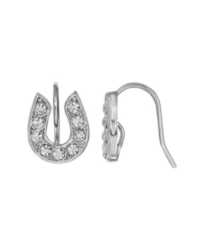 Серьги 2028 Silver Tone Crystal Horseshoe Wire