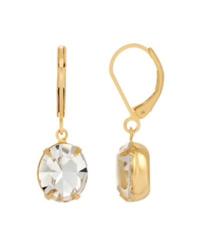 Серьги 2028 14K Gold-tone Oval Crystal