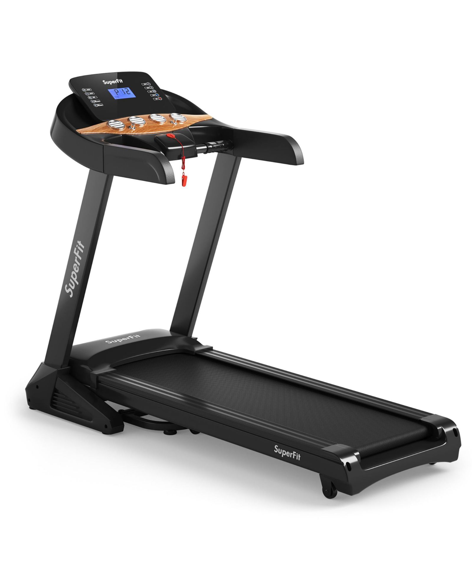 3.75HP Electric Folding Treadmill W/Auto Incline 12 Program APP