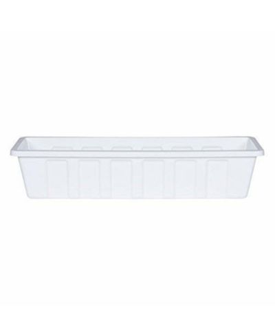 Цветочный ящик Novelty Poly-Pro Plastic White 24 Inches