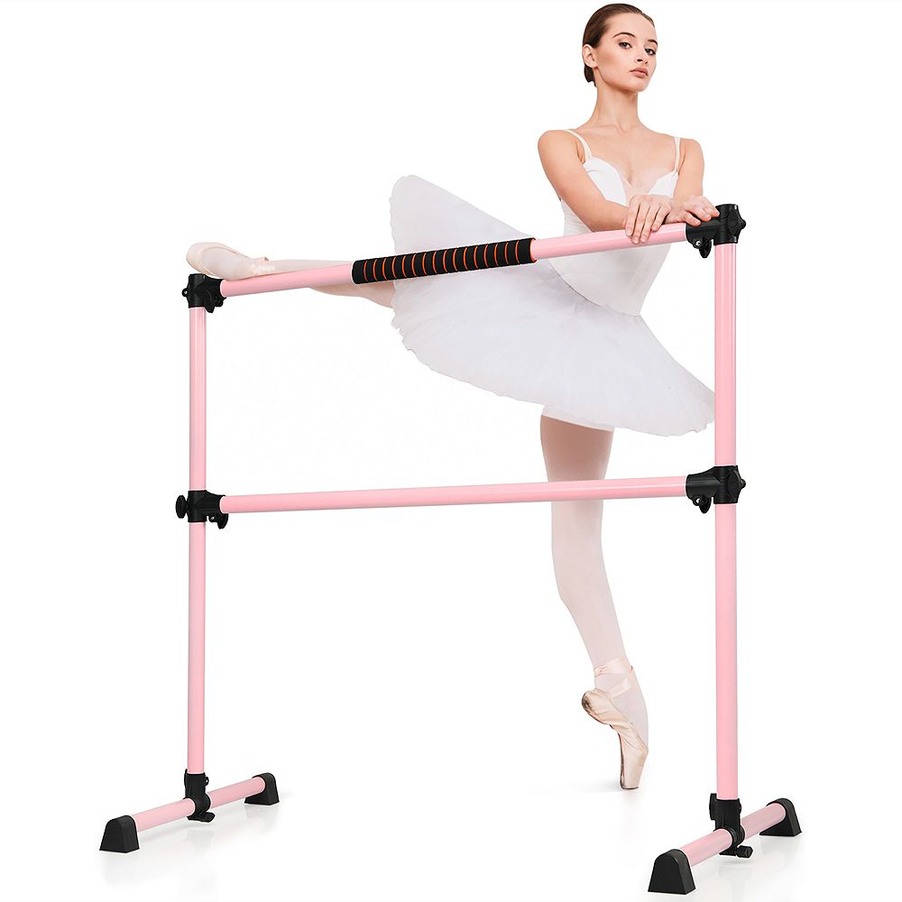 4ft Portable Freestanding Ballet Barre Double Dance Stretching Bar