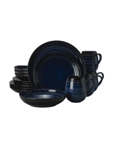 Mikasa Swirl Coupe 16 Pc. Dinnerware Set, Service for 4