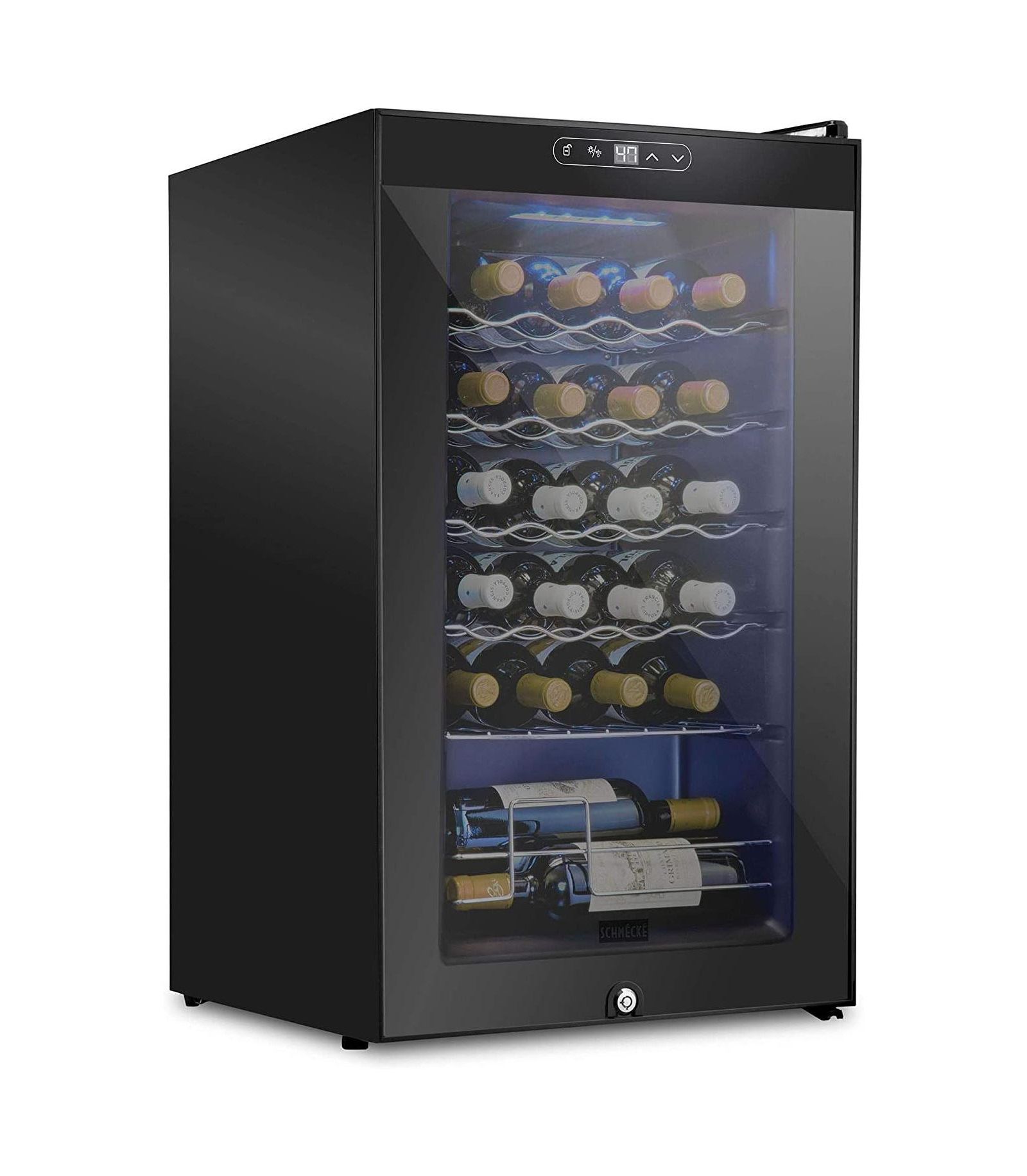Schmecke Wine Fridge, 24 Bottle Wine Cooler, freestanding