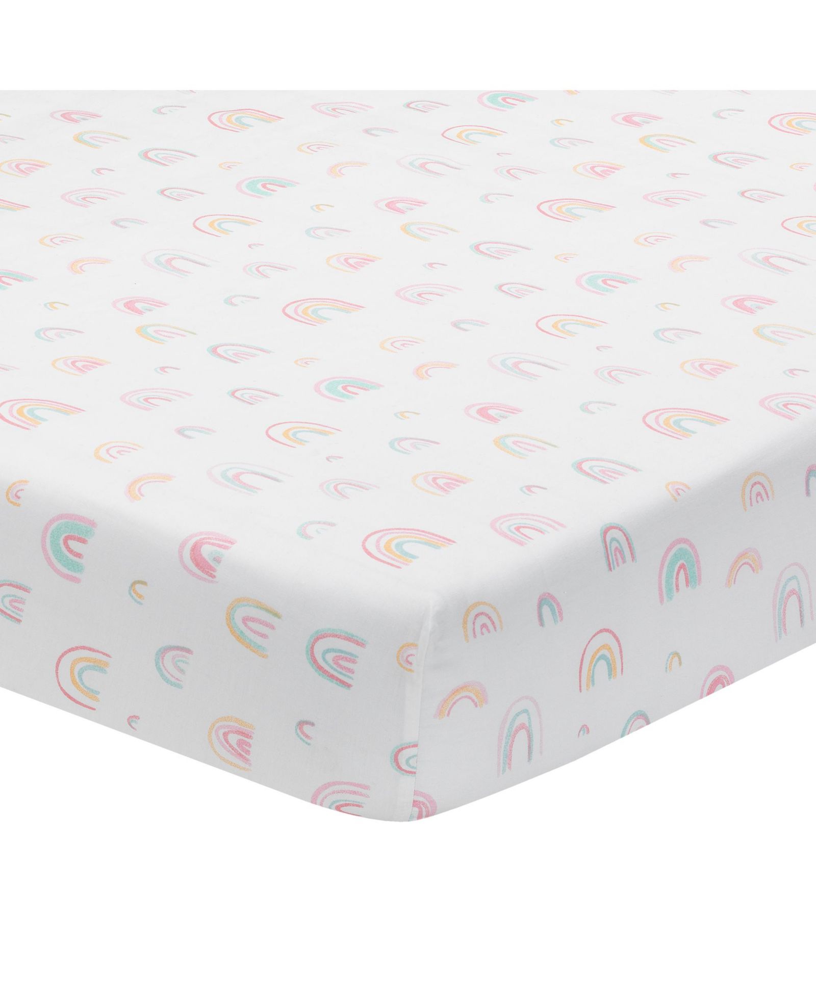 Lambs & Ivy Lambs and Ivy Watercolor Pastel Rainbow 100% Cotton Baby Fitted Crib Sheet