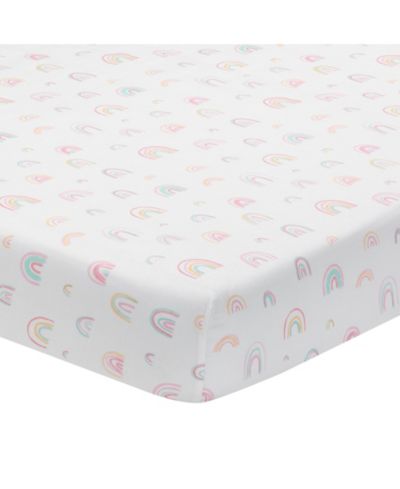 Lambs & Ivy Lambs and Ivy Watercolor Pastel Rainbow 100% Cotton Baby Fitted Crib Sheet