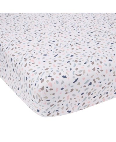 Lambs & Ivy Lambs and Ivy Signature Terrazzo Abstract Organic Cotton Fitted Crib Sheet