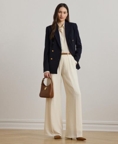 Lauren Ralph Lauren Женские широкие брюки из джерсета с двусторонней отделкой