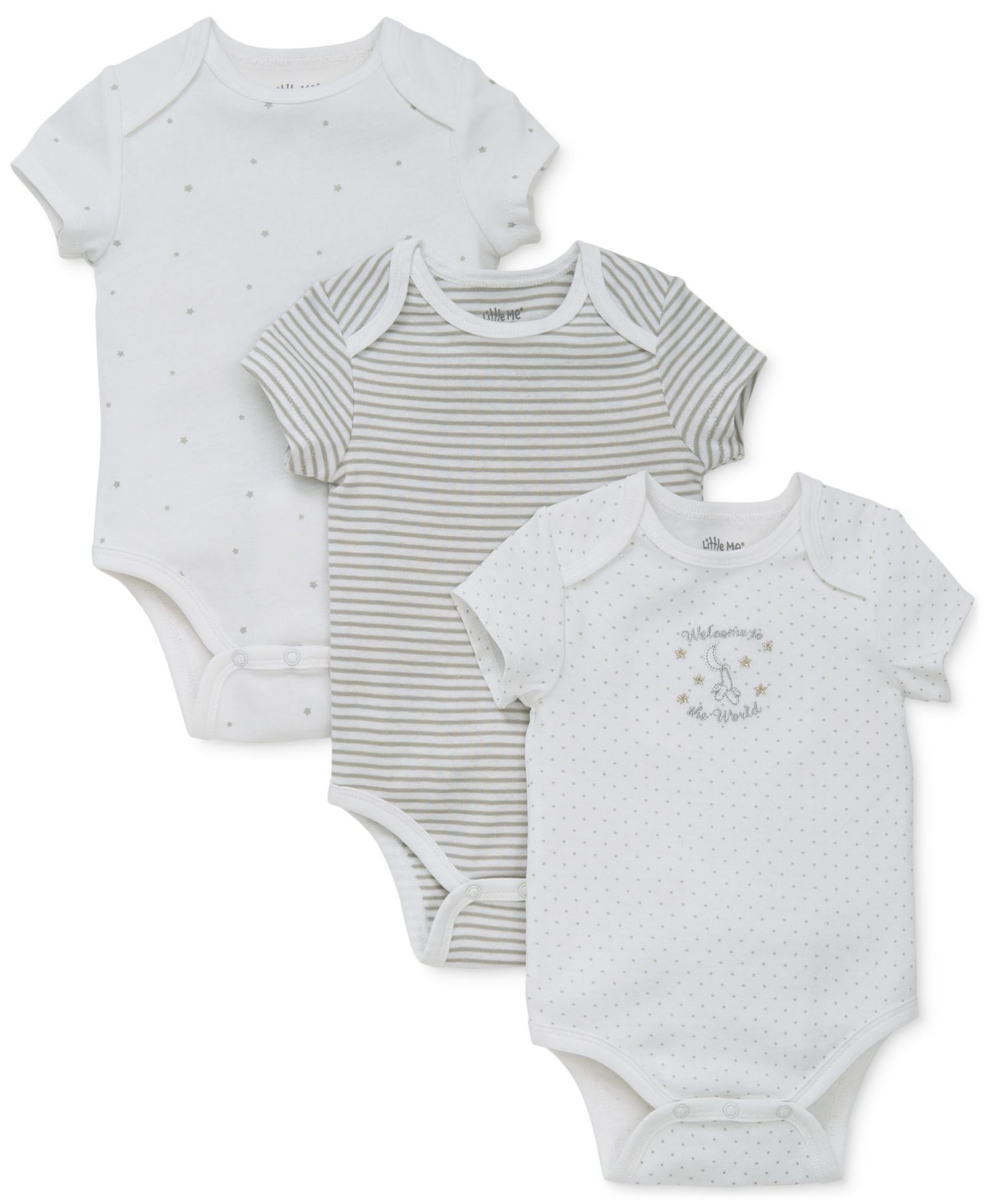 Боди Little Me Baby Boys or Baby Girls Welcome To The World, Pack of 3