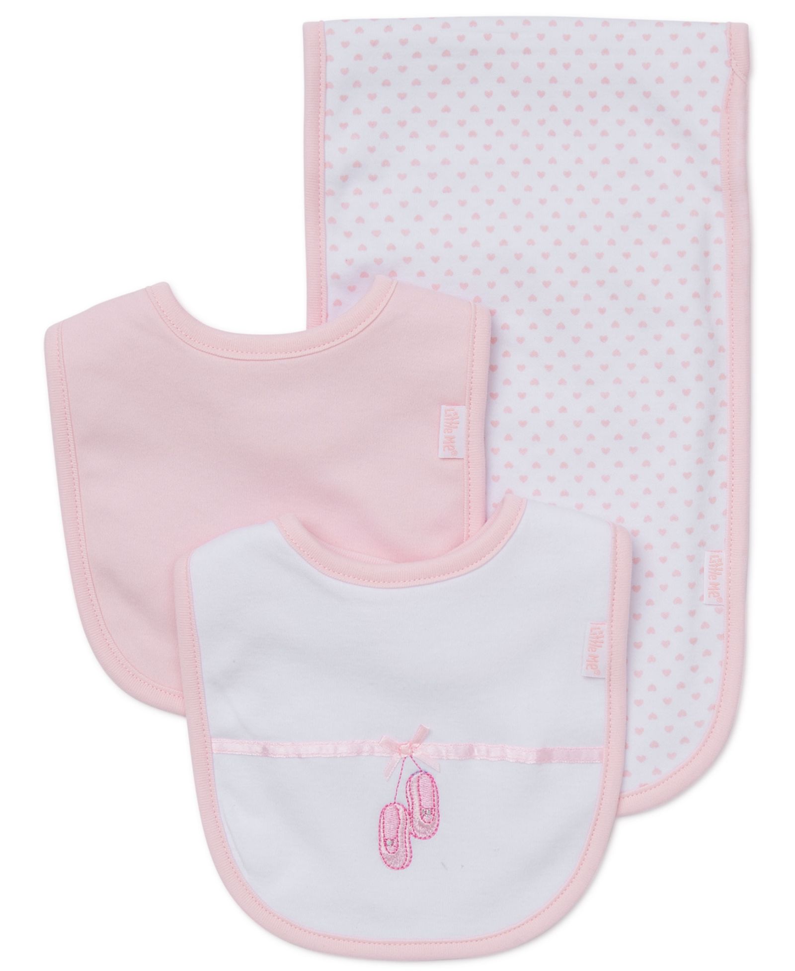 Детские нагрудники и пеленки Little Me Baby Girls Prima Ballerina, 3 шт