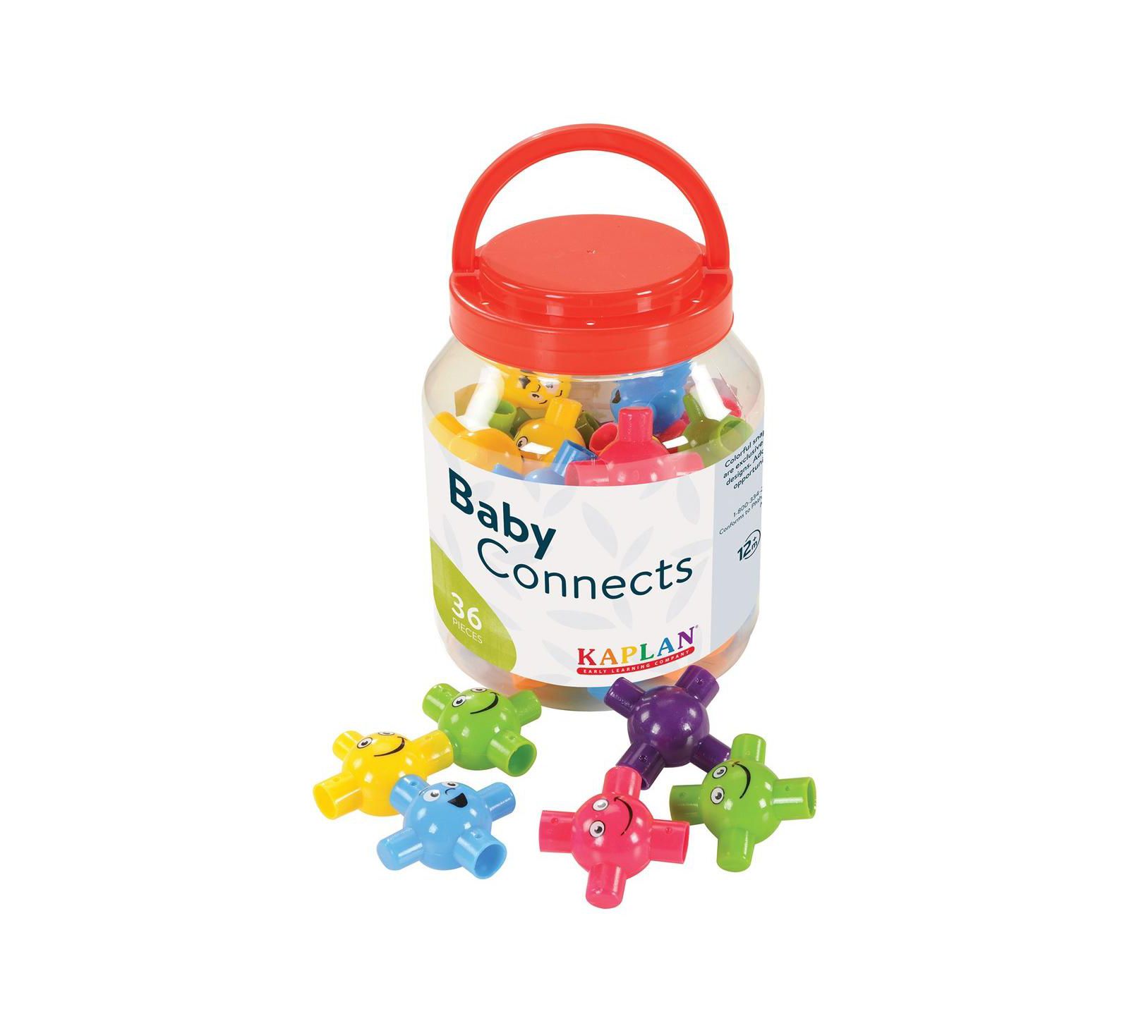 Kaplan Early Learning Baby Connects Happy Face Connecting Balls - 36 Pieces