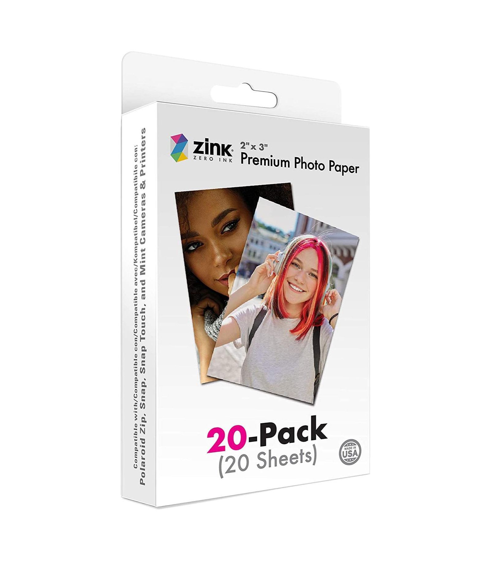 Zink 2" x 3" Premium Instant Photo Paper - 20 Sheets