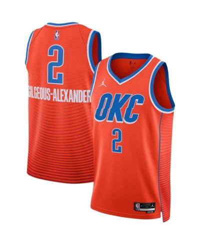 Jordan мужская джерси Jordan Shai Gilgeous-Alexander Orange Oklahoma City Thunder Statement Edition Swingman