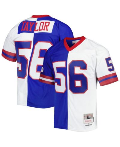 Мужская реплика джерси Mitchell & Ness Lawrence Taylor Royal and White New York Giants 1986 Split Legacy