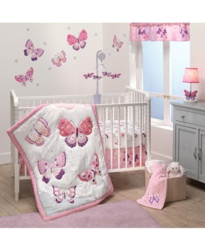 Детский комплект постельного белья Bedtime Originals Butterfly Kisses Pink/Purple 3-Piece
