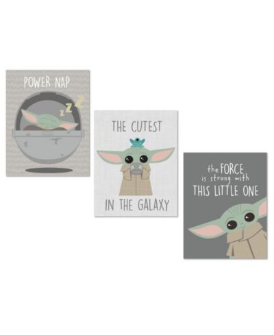 Lambs & Ivy Star Wars The Child/Baby Yoda декор для детской, настенное искусство, 3 шт