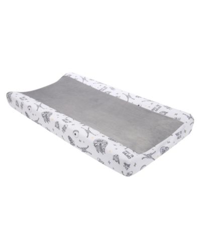 Lambs & Ivy Star Wars Millennium Falcon мягкая накладка на матрас, White/Gray